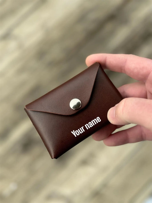 Personalized Leather Card Holder