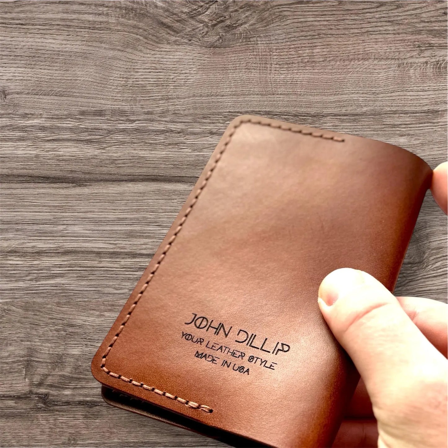 Personalized Leather holder for American passport