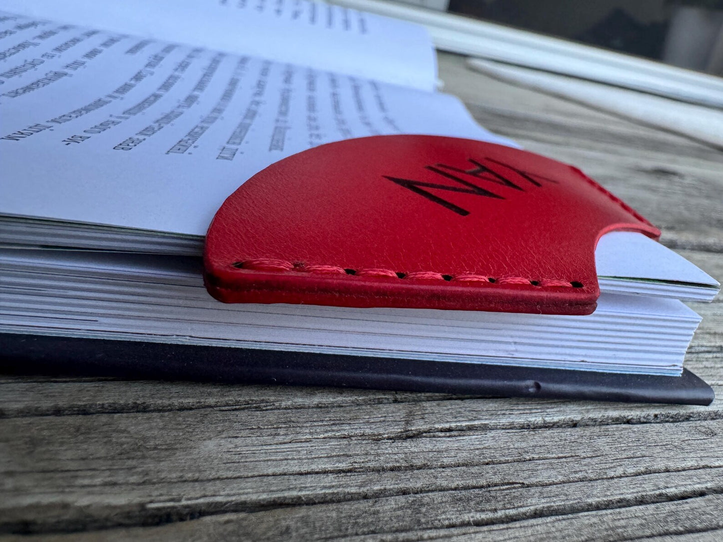 Leather Bookmark with Initials