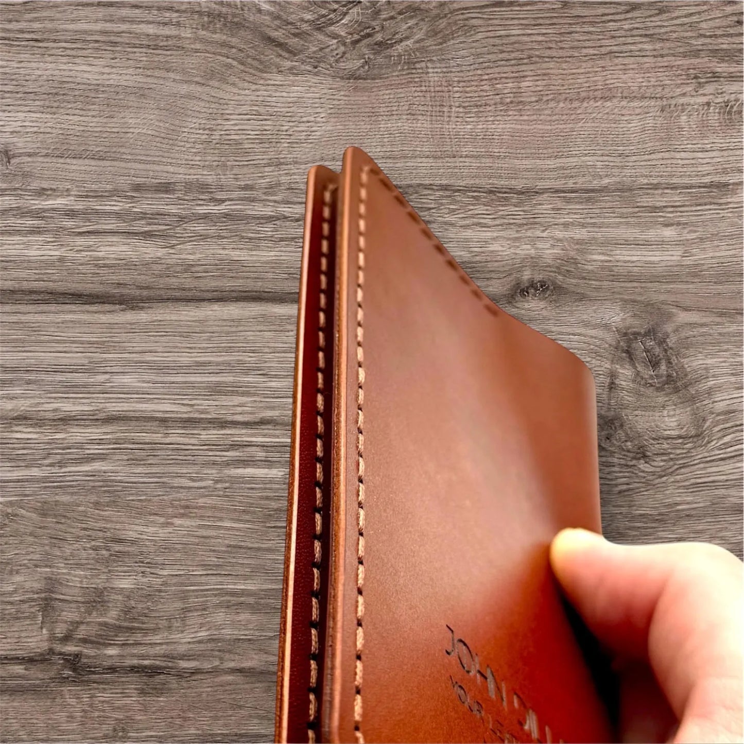 Personalized Leather holder for American passport