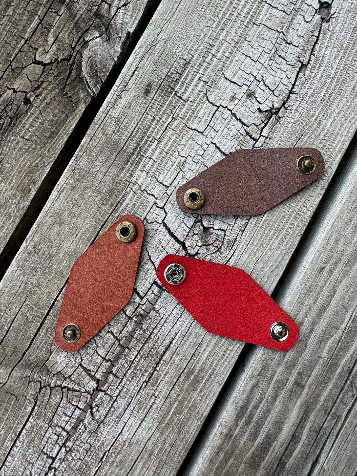 Set of 3 Custom Leather Cord Keeper